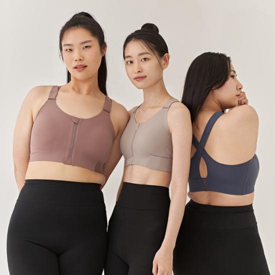 Skinny Five Smoove Front Zip Control Zip Up Seamless Sports Bra