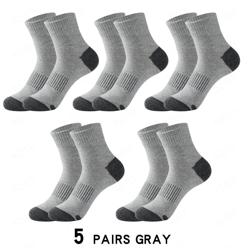 High Quality Lot Men's Socks Casual Breathable Run Sports Socks 5 Pairs Male Cotton Socks Winter Black Socks Men Large Size38-45