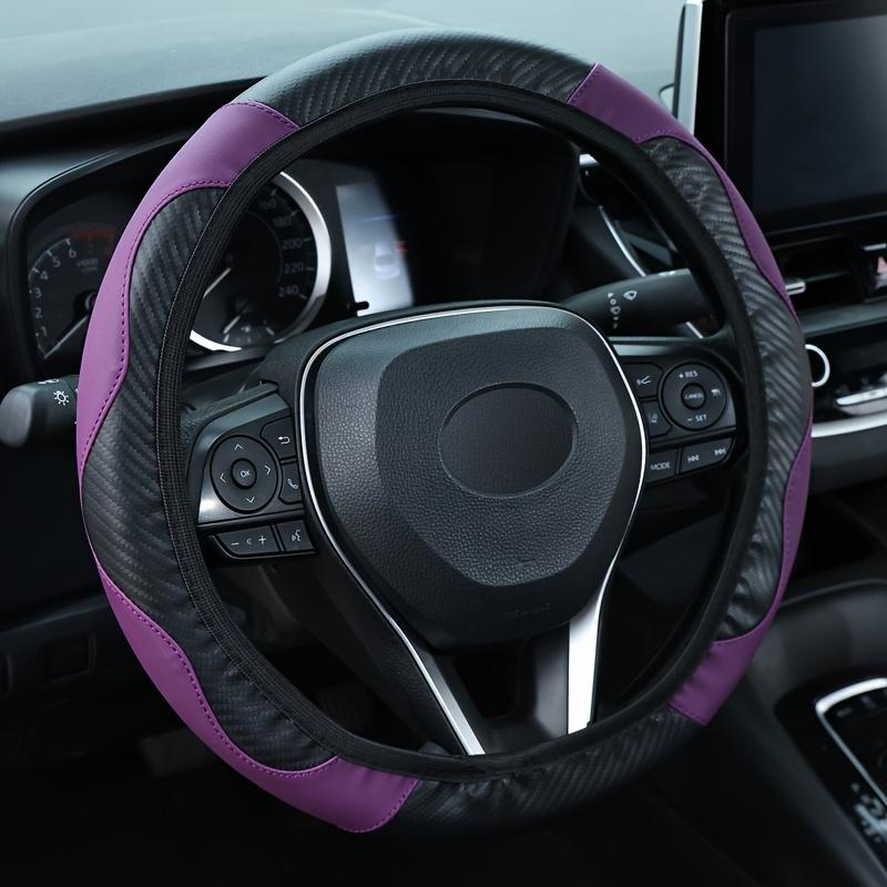 Universal Car Steering Wheel Cover, Carbon Fiber Elastic, Wear-resistant, Non-slip, No Inner Ring, for Car