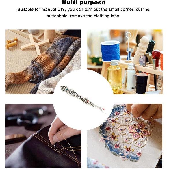 Fockety Seam Ripper, Vintage Sewing Seam Ripper, Ergonomic Thread Remover, Stitch Thread Unpicker Cutter Stitch Remover Tool for Sewing Crafting