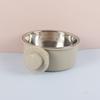 Miao Xin Bao Dog Cage Hanging Fixed Dog Bowl, Dog Cage with Stainless Steel Inner Liner, Pet Hanging Bowl