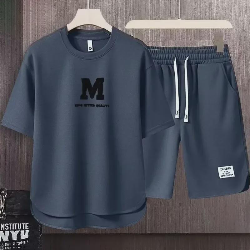 2023 Trendy Casual Sommer Zweiteiler für Herren: Lockeres Kurzarmhemd und Shorts für Teenager und Studenten