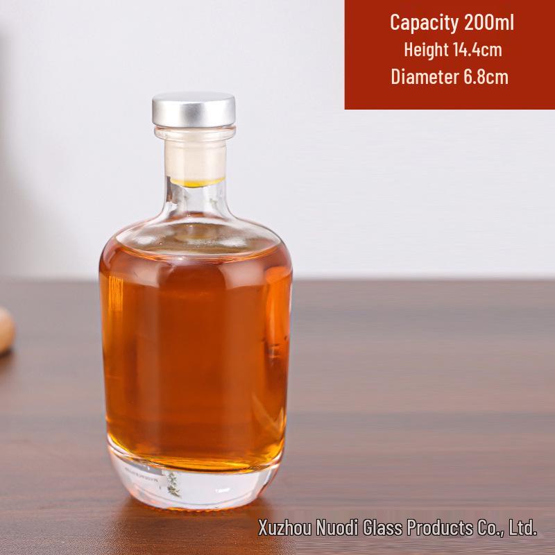 

Exquisite Glass Wine Bottle with Cork Stopper for Homebrewed Plum Wine or Liquor