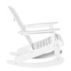 Adirondack Garden Chair Rocking Chair Rocking Armchair Garden Armchair Garden Furniture Balcony Chair White 77 X 94 X 97 Cm
