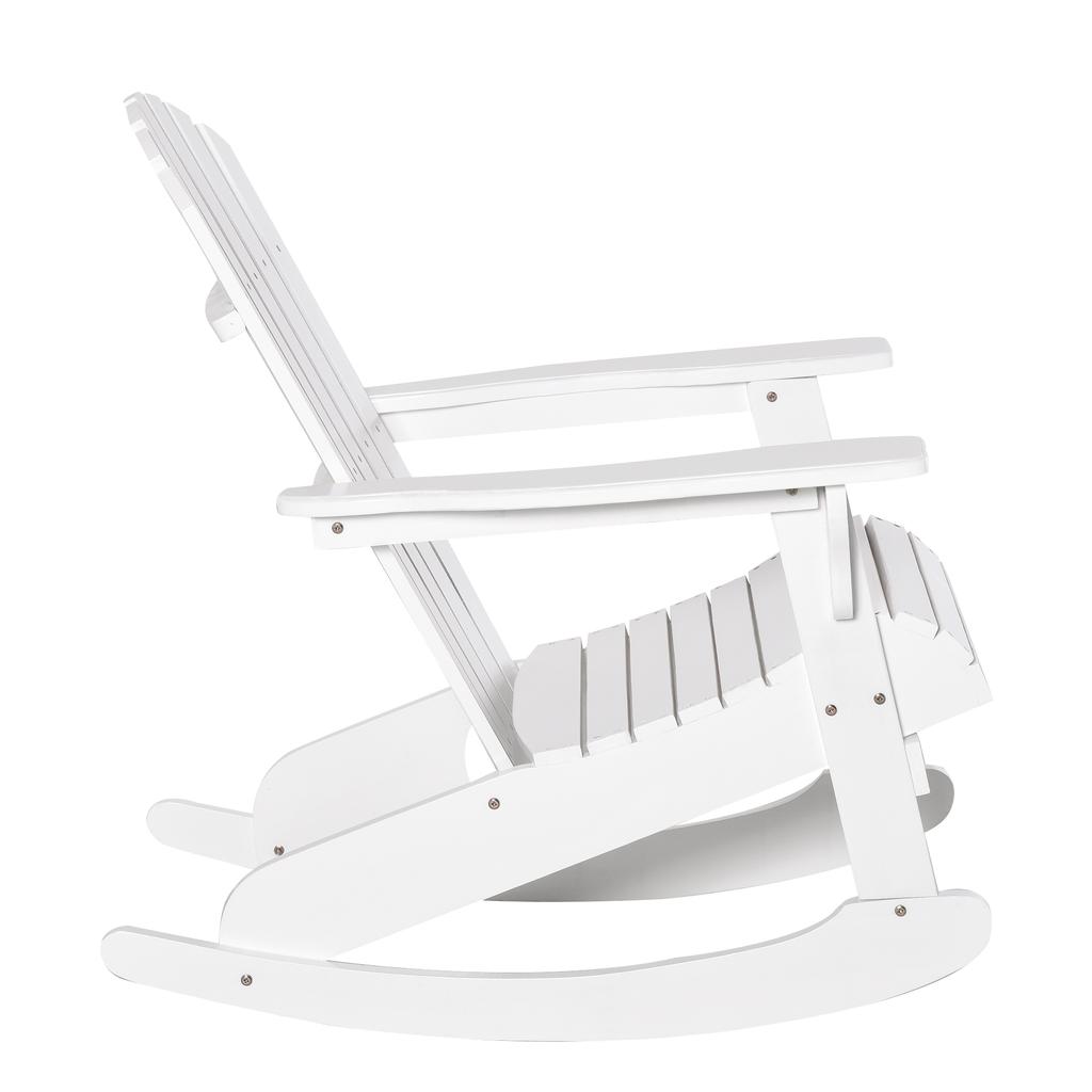 Adirondack Garden Chair Rocking Chair Rocking Armchair Garden Armchair Garden Furniture Balcony Chair White 77 X 94 X 97 Cm