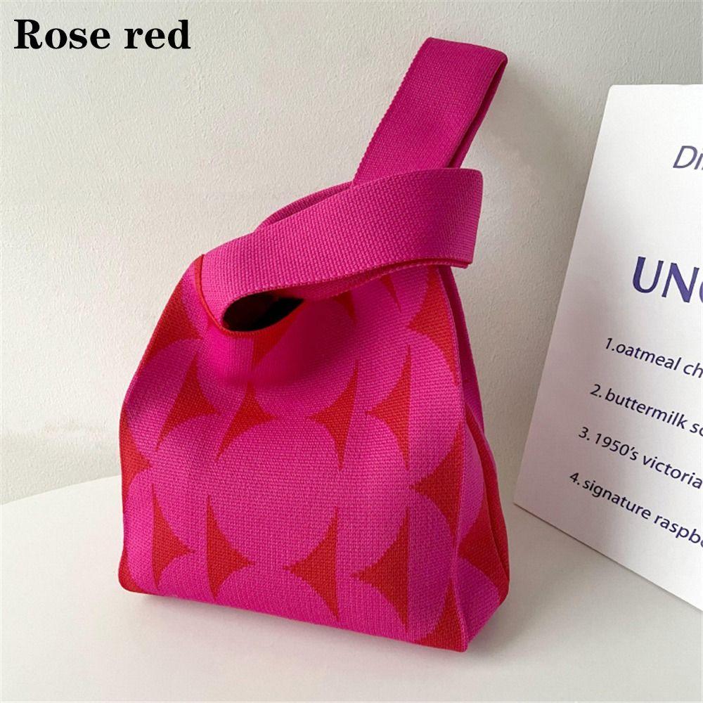 Модная женская вязаная ручная сумка на запястье Сумки для покупок Вязаная сумка-тоут Многоразовые сумки для покупок