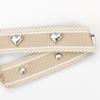 European and American Rivet Metal Heart Tassel Woven Bracelet for Women