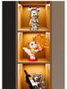 Lucky Cat Crystal Wealth Tree Ornament - High-End Housewarming Gift for New Home Entrance.