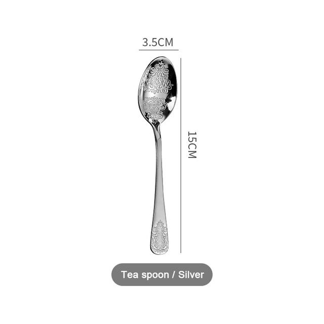 Stainless Steel Cutlery Set Portable Dinnerware Set Tableware Knife Fork Spoons Set Kitchen Utensils Sets Gift 1/2/4/8/16/24pcs