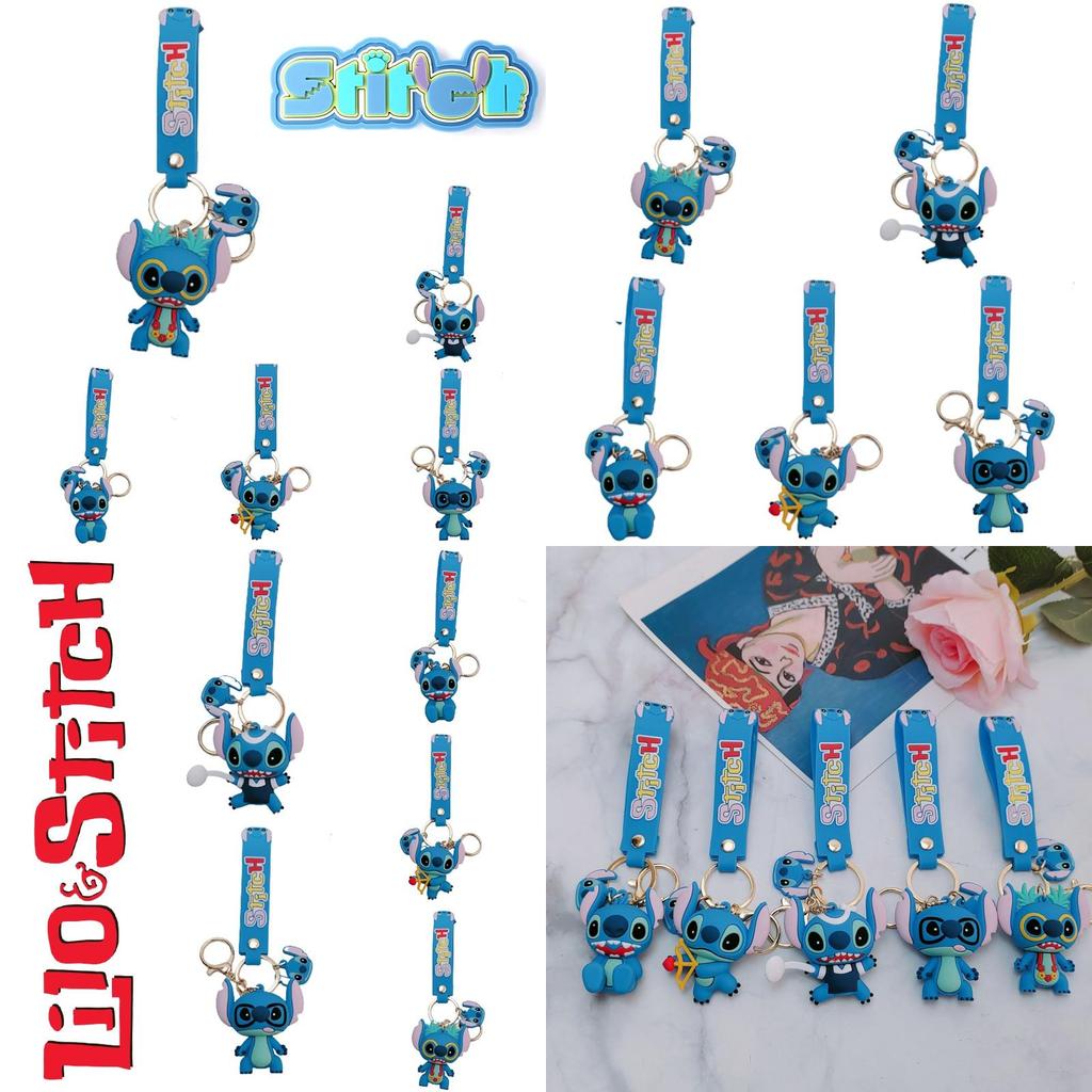 Cute Lilo Stitch Cupid Figure Toy Keychain Perfect Xmas Gift