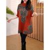 Literary Elegant Jacquard Tops for Women Autumn Winter New Loose Versatile Thickened Sweater Inner Layer