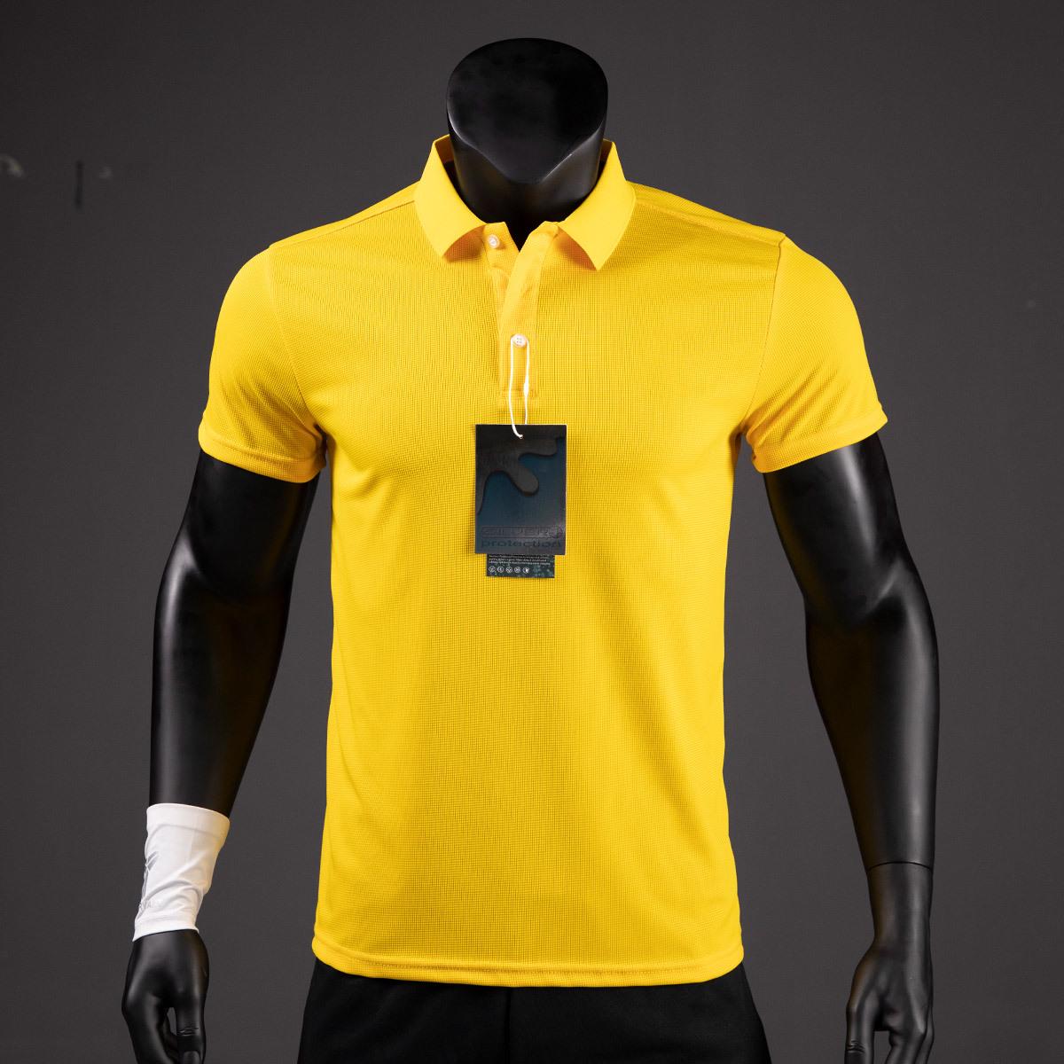 

Functional Patchwork Polo: Odor-Resistant, Quick-Drying, Sweat-Wicking, Non-Sticking, Breathable, Short-Sleeve T-Shirt. 2XL жёлтый