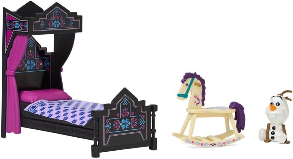 Disney Store Official Princess Elsa Once Upon a Story Mini Doll Playset - Frozen, 5-inch Princess Doll for Girls, Birthday Gift, Furniture Set,