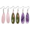 Natural Crystal Earrings Facted Water Drop Earrings Female Geometric Dangle Earrings