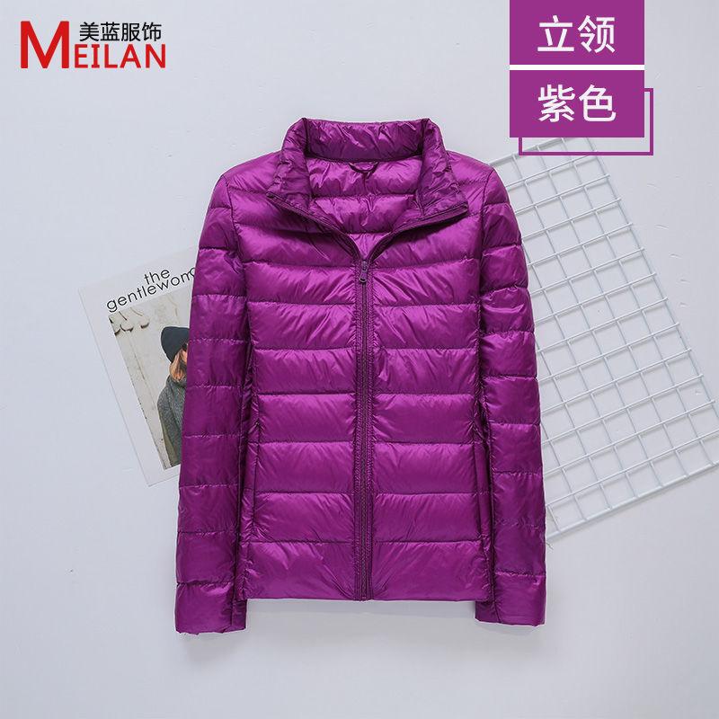 Down jacket women's new short light and thick warm and slim fashion jacket
