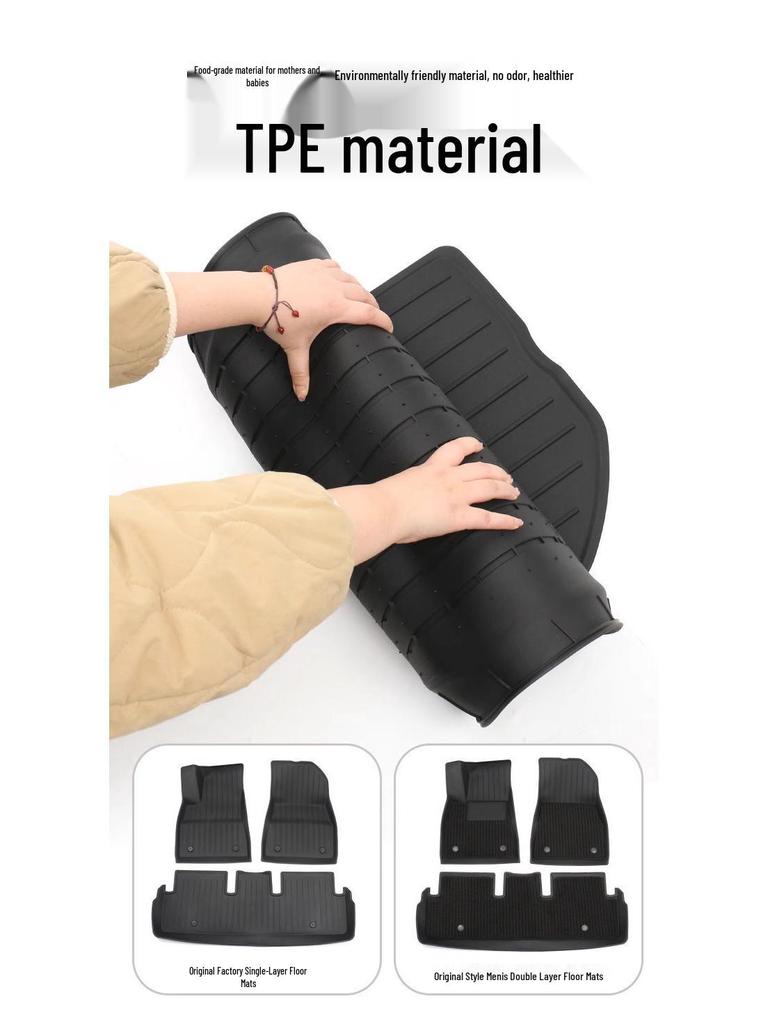 Custom TPE Floor and Trunk Mats for Tesla Model 3 & Y