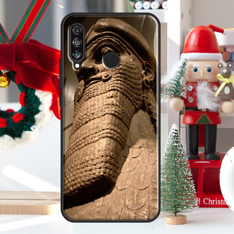 Lamassu Assyrian Winged Lion For Huawei Nova 12i 11i 8i 12s Y73 Y72 Y61 Y91 Y90 Y70 Y60 9 10 SE P60 Pro P30 P40 Lite Case