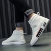 Fashion Plush White Shoes For Men Winter High Top Leather Sneakers Male Waterproof Booties Man Teen Boys  Fashion Trainer Sports Shoes