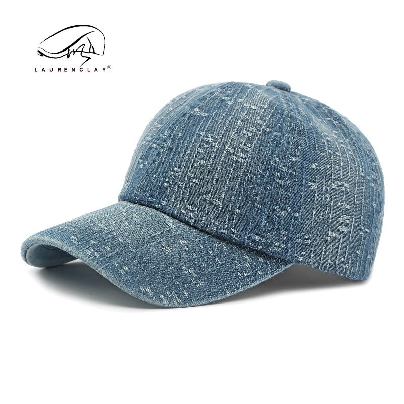 Fashion Autumn and Winter New Washed Denim Baseball Cap Women's Personalized Jacquard Cap Outdoor Sunscreen Visor