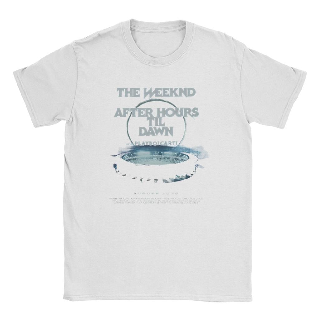 Herren Damen AFTER HOURS DAWN EUROPE The Weeknd Shirt 100% Baumwolle Grafikdruck Bequem Streetwear T-Shirt Oberteil Kleidung