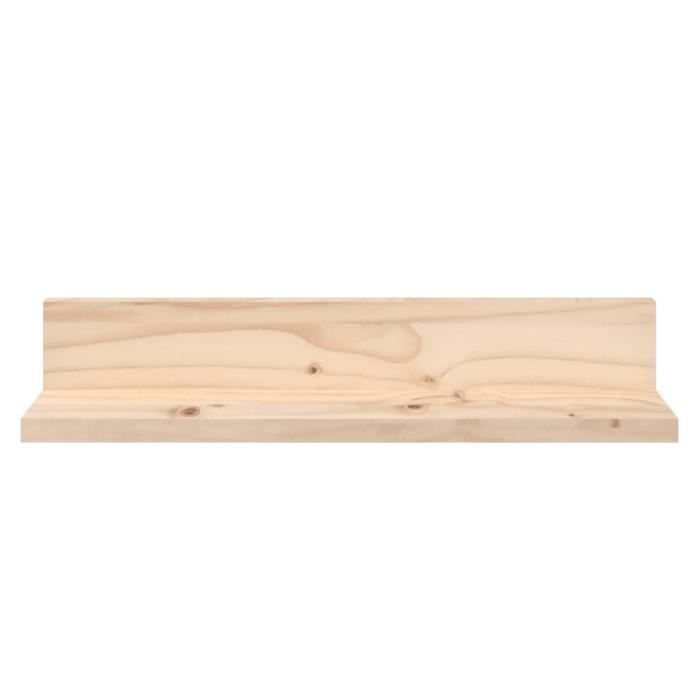 823599 vidaXL Wall Shelves 2 Pcs 50x11x9 Cm Solid Pine Wood
