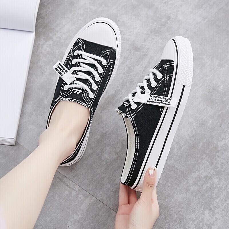 Warrior Women s Low-Top Canvas Slip-On Casual Shoes WXY(ZA)-0116 35