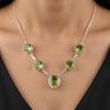 Natural Peridot Gemstone Silver Necklace 16-18" 925 Sterling Silver Handmade Women Jewelry For Valentine's Day Gift RN-3-5