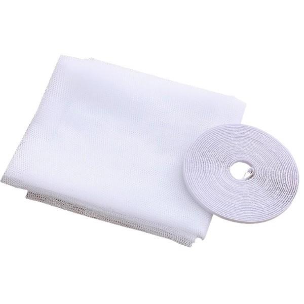 Self-adhesive Black and White Mosquito-proof Screen Window, Mosquito-proof Window Screen Mesh, Invisible Simple Screen Window with Velcro