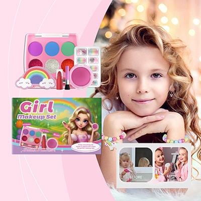 Real Children's Makeup Bag, Children's Makeup Set, 6 Piece Set, No Irritating Ingredients, Girls' Gift, Toy Gift