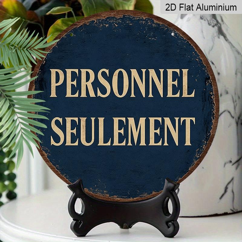 2D Flat Aluminum Vintage French-style Signage Wall Decoration, Available in Various Sizes. Suitable for Cafes, Living Rooms, Kitchens, Bars