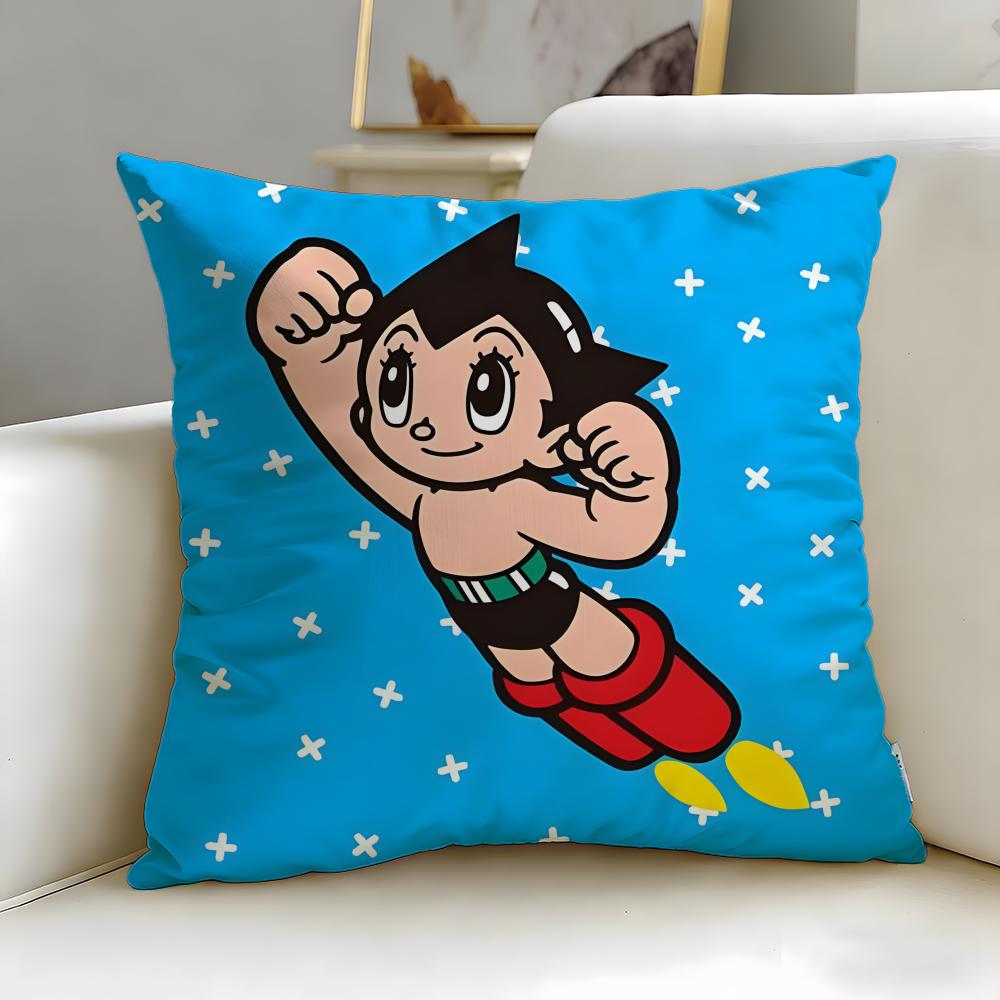 classic anime Astro Boy Cushion Cover Soft & Easy-Wash Pillow Case – Versatile for Couch, Bed, Travel and Office