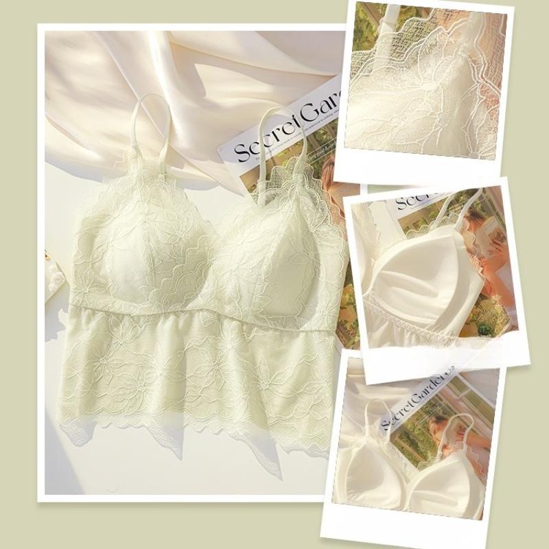Dámské krajkové podprsenky Top Pohodlné Bralette Jednobarevné Sexy Spodní Prádlo Vesta Dámské Bezdrátové spodní prádlo Duté Bezešvé Podprsenka