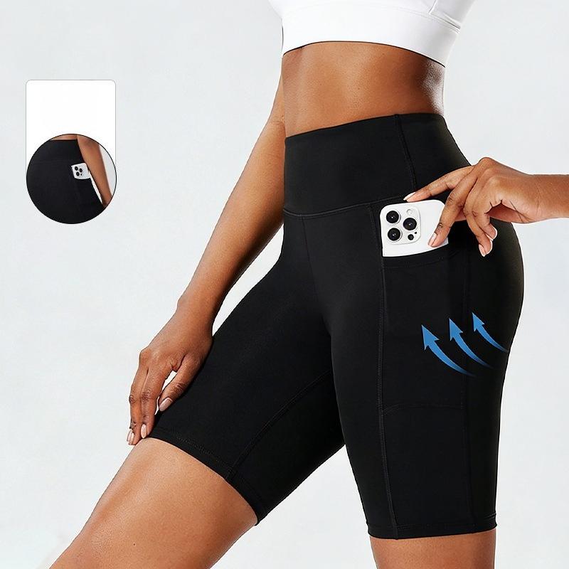 Breathable Quick-drying Yoga Shorts with A Bum-lifting Design Running and Fitness Shorts High-waisted Skin-tight Sports and Cycling Tights