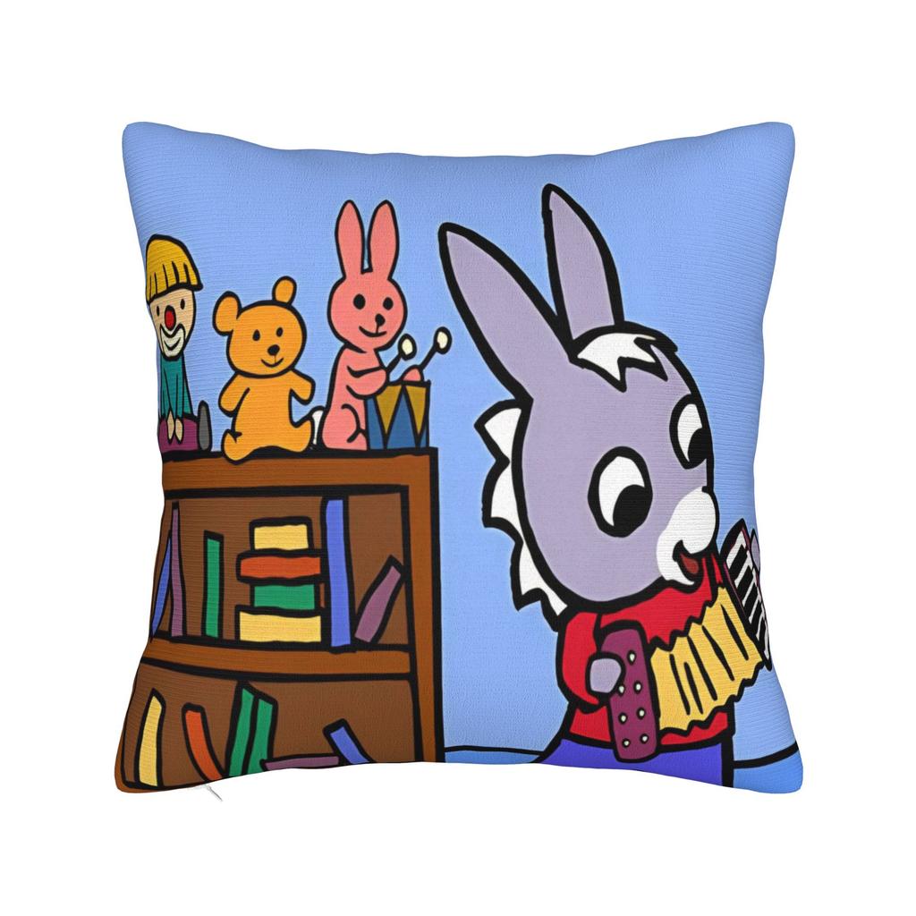 Kawaii Trotro Cartoon Pillowcase Polyester Cushion Cover Decorations Animation Throw Pillow Case Cover Home Zippered 40X40cm