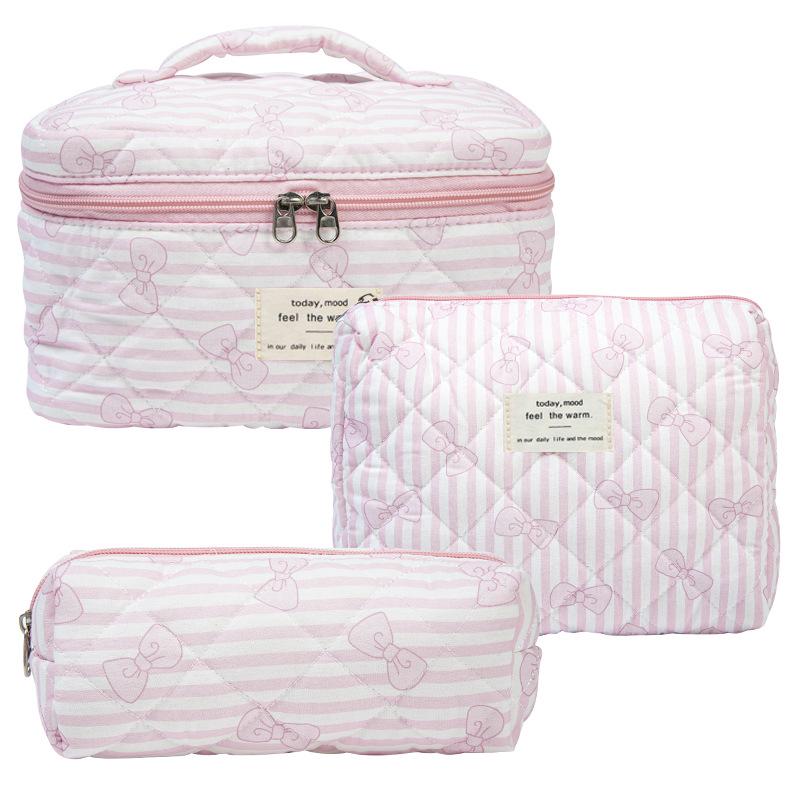 2023 Floral Cute Cotton Makeup & Toiletry Bag - Small, Fresh, Portable Storage Case