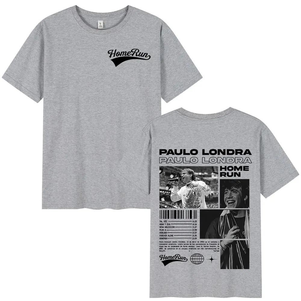 Unisex s Women Clothing Fashion Hip Hop Oversized T Shirts Rapper Paulo Londra Homerun T-shirts Casual Cotton Short Sleeve T-shirt S
