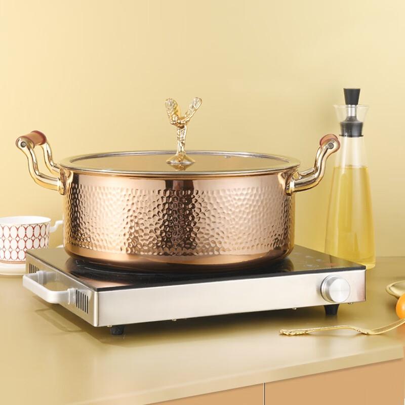Debolai Laosi Titanium Gold 316 Stainless Steel Stockpot