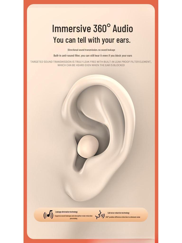 Invisible In-Ear True Wireless Bluetooth Earphones with Long Battery Life and HD Call Quality