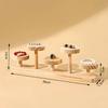 Wood Walnut Jewelry Rack Multi Round Versatile Desktop Display Stand Multi-layer Stepped Plant Display Rack Ornaments Display