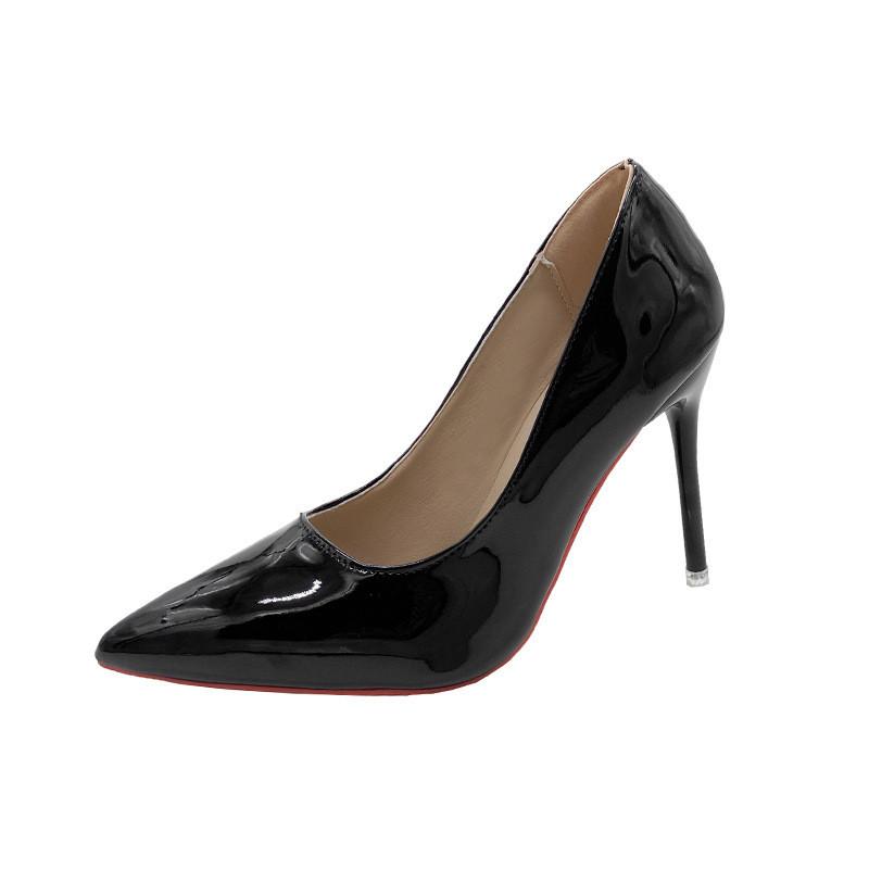 Elegant Pu Leather Pointed Toe High Heels For Womens Office And Formal Events