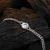 925 Sterling Silver Stylish Vintage Moonstone Zircon Double Bracelet Birthday Party Anniversary Gift