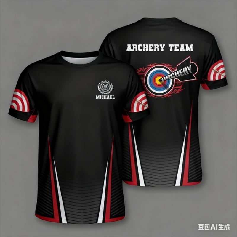Lustige Herren-T-Shirts Mode Personalisierter Name Kurzarm-Tees Lässige O-Ausschnitt Lockere Oberteile Bogenschützenverein Teamkleidung