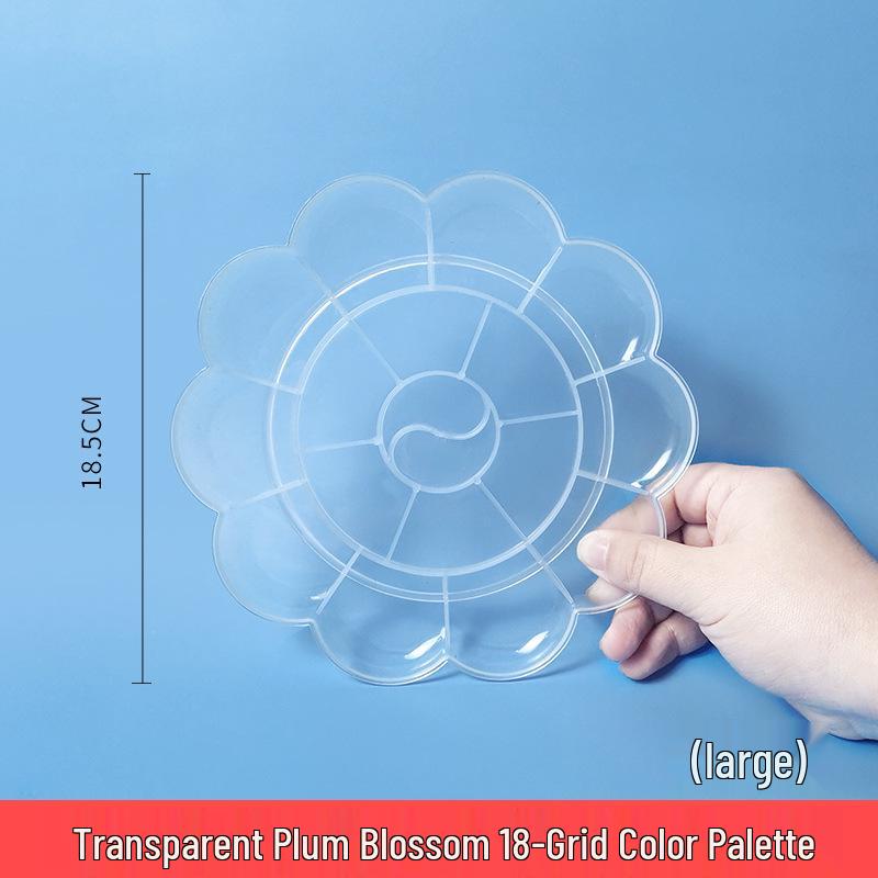 Plum Blossom-Shaped Watercolor Palette for Gouache, Chinese Painting, Acrylic, and Children's Art