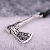 Viking Axe Necklace for Men Norse Runes Compass Pendant Vintage Amulet Jewelry Male Boy Gifts