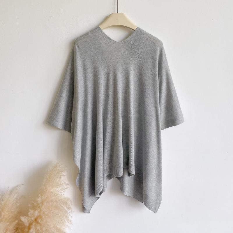 Loose Knit Shawl Sun Protection Spring Summer Autumn Long Cover Up