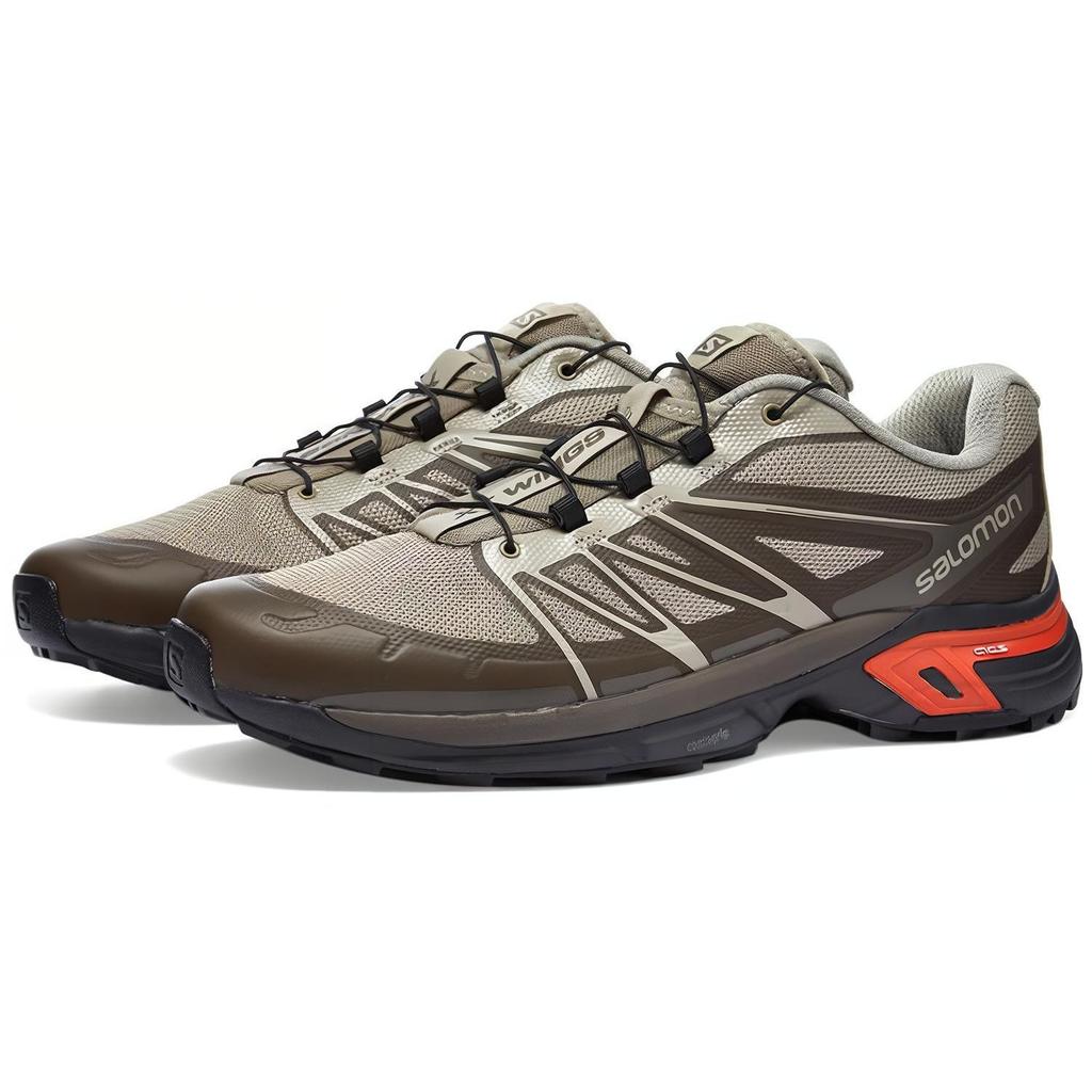 SALOMON XT-Wings 2 Advanced Vintage Khaki Orange Unisex Sneakers Brown Ebony Red-Orange 412642