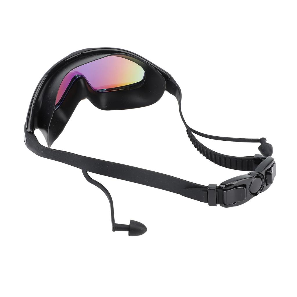 Swim Goggles Wide View Swimming Goggles Waterproof Anti Fog Electroplating Swim Glasses with Earplugs for Swimming