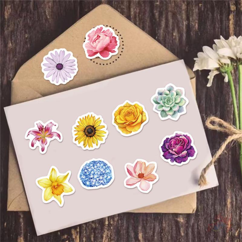 500Pcs/Roll Flowers In Blossom Kids Rewards Stickers - DIY Scrapbooks Album Decor Sealing Label Decals