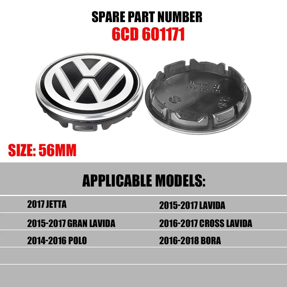 2026 Hot 4PCS 55 65mm car wheel hub center cap badge hub cap suitable for Volkswagen Golf Sharan Passat Tiguan VW R GTI tire Accessories