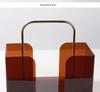 Modern Minimalist Bookshelf & Magazine Rack with Metal & Acrylic Design for Luxurious Living Room